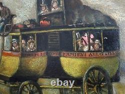 CHARMING NAIVE PAINTING XIXth-THE CARAVAN OF AMIENS, ARRAS & LILLE-ANONYMOUS