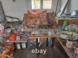 CHRISTOPHE CASSEL COTE ARTPRICE- AKOUN ORIGINAL OIL on wood paris