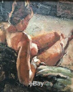 Camille Descossy Table Hsp Painting Female Nude 1950 Ceret