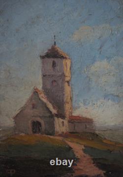 Chapel of Querqueville (50). A. Pélissier. Oil on wood. 1930. Cherbourg