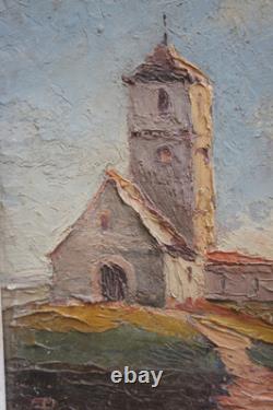 Chapel of Querqueville (50). A. Pélissier. Oil on wood. 1930. Cherbourg