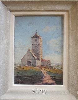 Chapel of Querqueville (50). A. Pélissier. Oil on wood. 1930. Cherbourg