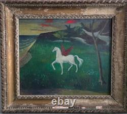 Charles Bétrémieux Pegasus Oil on wood dated 1944 n Lhote Debiève Pignon