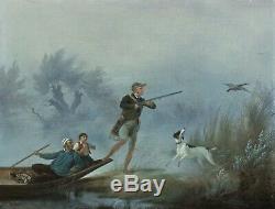 Charles Gabriel Gauthier (1802-1858), Duck Hunting, Dog, Romance