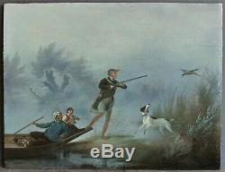 Charles Gabriel Gauthier (1802-1858), Duck Hunting, Dog, Romance