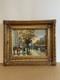 Charles Hovely &ndash; Oil On Wood Panel, Parisian Boulevard, Gilt Frame