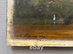Charles Joseph A. LECOINTE, Elegant Ladies in a Park, Signed Antique Painting