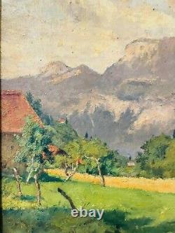 Charles Martin-Sauvaigo Mountain Landscape Oil - Grande Chartreuse - Signed