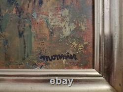 Charles Monnier (1925-1993) Oil on Wood Panel Landscape Plan D'Orgon 1969