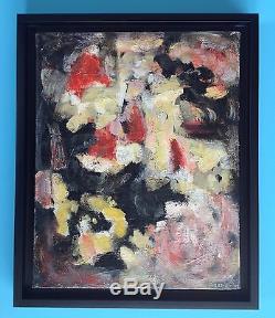 Charles Piquois Table Oil Hst 1950 Signed 47x39 Abstract Art Lyrism 64years