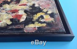 Charles Piquois Table Oil Hst 1950 Signed 47x39 Abstract Art Lyrism 64years
