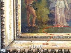Charmant Romantic Peinture 19th Auror Study & His Char-l'esprit Delacroix