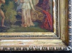 Charmant Romantic Peinture 19th Auror Study & His Char-l'esprit Delacroix