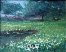Charming Impressionist Paintings 1920 Spring Landscapes Signature