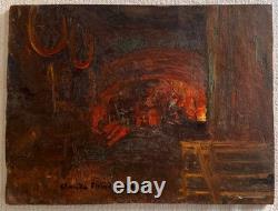 Claude Firmin (1864-1944) Avignon Provence Double-Sided Forge Scene, 1910