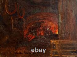 Claude Firmin (1864-1944) Avignon Provence Double-Sided Forge Scene, 1910