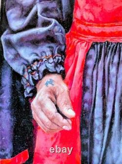 Claude Ganiage Portrait of a Costumed Brazilian Man Folia De Reis Oil/Canvas