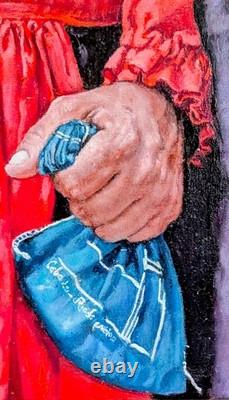 Claude Ganiage Portrait of a Costumed Brazilian Man Folia De Reis Oil/Canvas