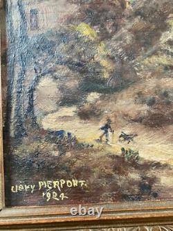 Clery Pierpont (1848-1931) Oil on wood Church France 1924 Clery Pierpont (1848-1931) Oil on wood Church France 1924