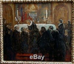 Communion Toward 1900 Grand & Beautiful Table Symbolist. Near Maurice Denis
