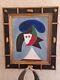 Cubist Portrait After Picasso. Sculpted Wooden Frame Gilded With Leaf.