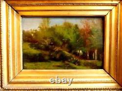 DELOBBE In Concarneau Le Porzou 1872 painting oil on wood panel signed