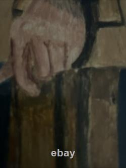 DE GAULLE Large Painting 90X19 Cm By Lucien ROYER After CABROL 1950 Rare