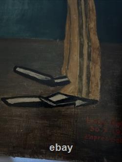 DE GAULLE Large Painting 90X19 Cm by Lucien ROYER after CABROL 1950 Rare