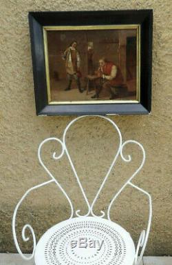 D Seventeenth Teniers. Grand & Outstanding Table Flamand. Pipe Smoking. Sign