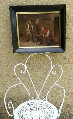 D Seventeenth Teniers. Grand & Outstanding Table Flamand. Pipe Smoking. Sign