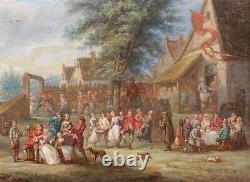 David Teniers Le Jeune Fête De Village Flemish Painting Scene Genre Kermesse Art