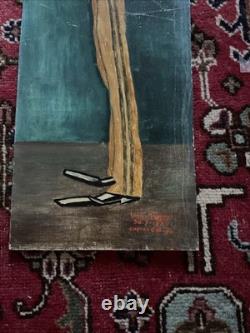 De Gaulle Large Painting 90 x 19 cm by Lucien Royer after Cabrol, 1950, Rare
