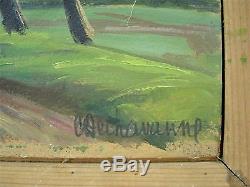 Dechavanne Table View Of Ain Bugey Ca 1940 H / P Framework Landscape X2 Face Art Deco