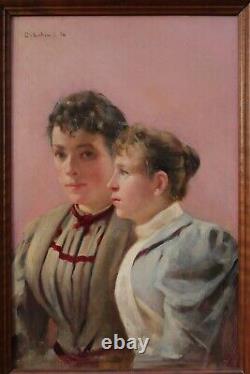 Double portrait of women 1894 D. Lubin XIX-XXth