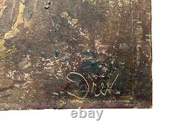 Drev Oil On Carton Signed School Of Barbizon Landscape Sub-bois Characterization Lake