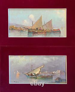 During Paintings Sailing Boats Feluks Gondoles Signed Orientalists