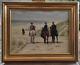 Dutch Painting Oil On Canvas Wooden Frame 40 X 50cm In Superb Condition