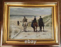 Dutch Painting Oil On Canvas Wooden Frame 40 X 50cm In Superb Condition