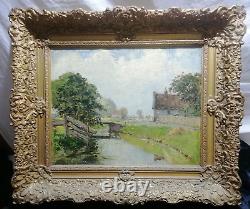 Dutch Painting On Wood Frame, Signed Horslenberg Frame 69 X 57 X 7 CM