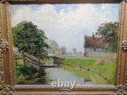 Dutch Painting On Wood Frame, Signed Horslenberg Frame 69 X 57 X 7 CM