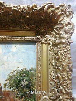 Dutch Painting On Wood Frame, Signed Horslenberg Frame 69 X 57 X 7 CM