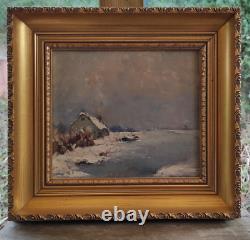 Dutch Painting Signed In Superb Condition Oil On Canvas Wooden Frame 40 X 44cm