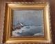 Dutch Painting Signed In Superb Condition Oil On Canvas Wooden Frame 40 X 44cm