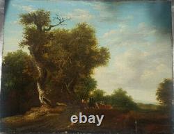 Dutch School Of XVIII Oil On Wood Follower Jacob Van Ruysdael