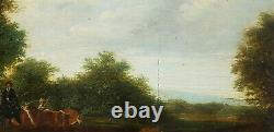 Dutch School Of XVIII Oil On Wood Follower Jacob Van Ruysdael