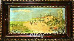 E2-056. Andalusian Country House. Oil On Panel. Anonymous. Spain. XIX