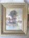 E. Deviz Superb Rural Landscape Painting With Cottage And Farm Woman, Oil On Wood No. 2
