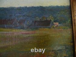 E. Isembart. Doubs School. Oil On Panneau. Landscaping. 20th Century