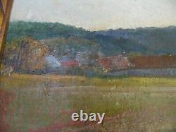 E. Isembart. Doubs School. Oil On Panneau. Landscaping. 20th Century