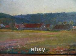 E. Isembart. Doubs School. Oil On Panneau. Landscaping. 20th Century